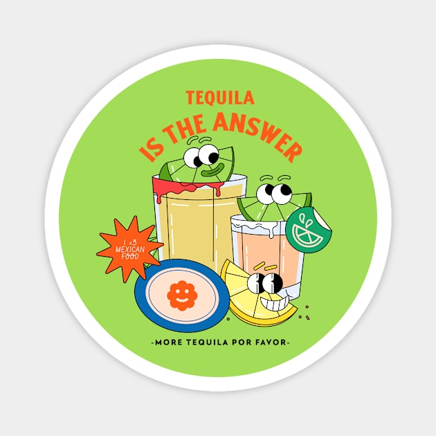 Tequila Lover Drink Drinking Shots Party Fiesta Magnet by Tip Top Tee's